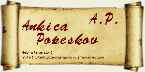 Ankica Popeskov vizit kartica